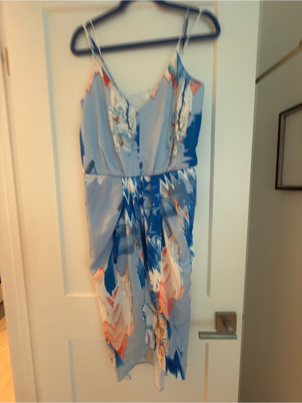Chelsea28 Blue Floral-Print Midi Slip Dress